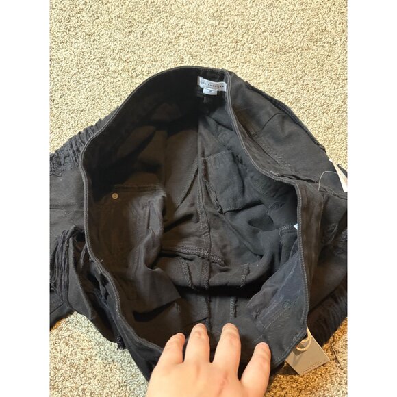 NEW Good American Khloé Long Distressed High-Rise Black Relaxed Denim Jeans 16 - Picture 12 of 16